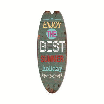 Cross-Border Surfboard Pendant Beach Leisure Wall Decoration Wooden Brand Hawaiian Party Supplies Scene Layout