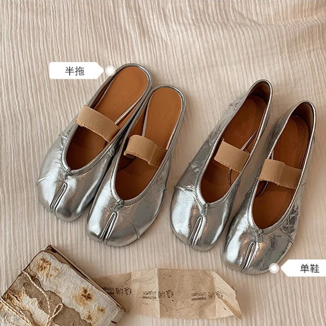 Grape Mom studiolee Berlin Dreamland ~ Sheepskin Version Fashionable Soft split toe shoes women's ballet trotters