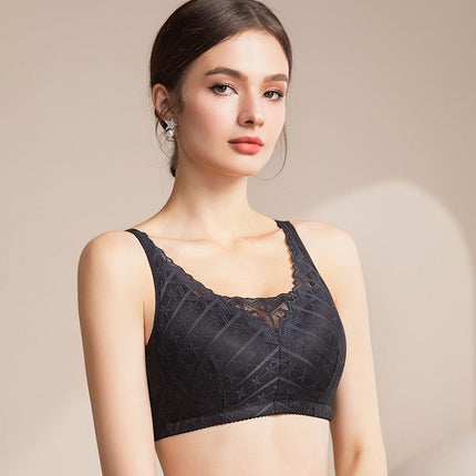 New Style Thin Lace Bra for Women, Push-Up, Side Support, Beautiful Back, Wireless, Plus Size Lingerie 2566