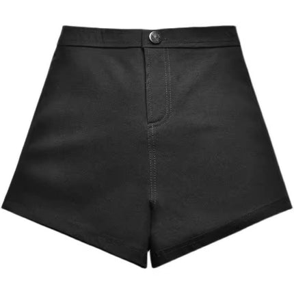 2025 Summer New Style Missing Shorts for Women Korean Style Petite Black Leggings Outerwear Jazz Girl Group