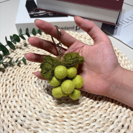 Nepalese Handmade Wool Felt Finished Vegetable and Fruit Bag Pendant Cute Bread Keychain Creative Decoration