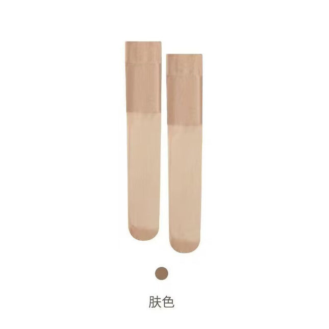 Silk Stockings Women's Knee Socks Summer Long Tube Thin Air-conditioning Socks High Elastic Anti-hook Silk No-curling Knee Socks