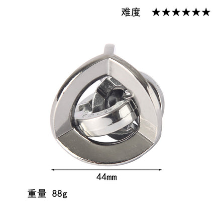 [Small size] zinc alloy unlock Kong Ming lock magic alloy educational toys nine-chain intelligence unlock ring buckle