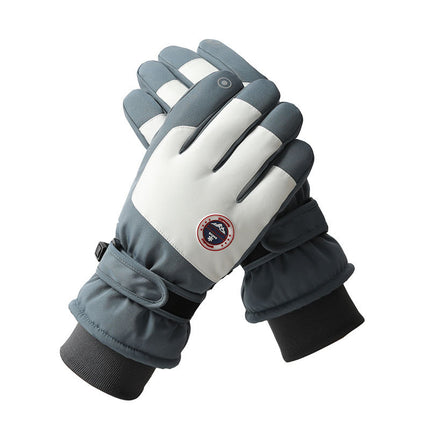 Winter skiing men's and women's gloves outdoor warm windproof cold riding anti-slip touch screen splash water A23-HXHB