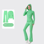 Hooded horn jungle green suit