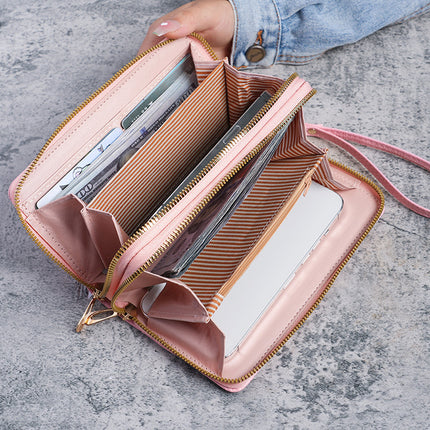 2025 New Large Capacity Wallet Women's Long Student Clutch Bag Double Zipper Korean Women's Key Phone Bag