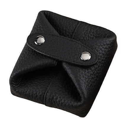Cross-border Ins Girl's Small Jewelry Storage Bag Mini Genuine Leather Coin Purse Earphone Bag Women's Mouth Red Envelope Coin Bag