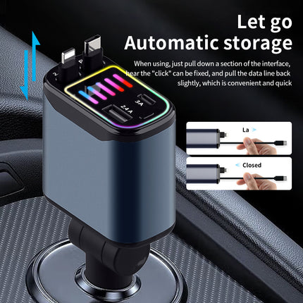 Cross-border X1 car-mounted charging mobile phone electrical appliances support 66W super fast charging PD30 telescopic breathing light atmosphere light C new