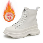 High-top white leather and velvet [collect and purchase for free cleaning] / 34