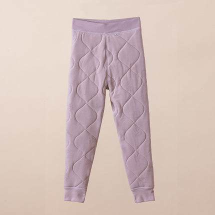 Source Winter Warm School Uniform Fleece-Lined Thickened Inner Wear Children's Student Base Cotton Coat and Pants Set Wholesale