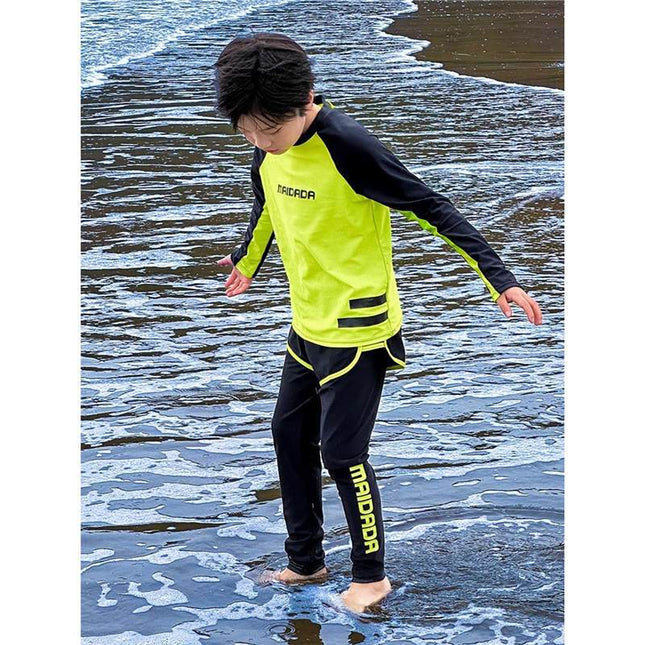 British Next Road Kidsren's Split Swimsuit 2025 New Model Medium and Large Boys' Long-Sleeved Professional Quick-Drying Suit