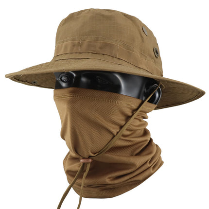 Summer Camouflage Tactical Penny Hat suit Multi-function Magic Hood Fishing Hat Fisherman Hat Sunscreen Breathable Hat