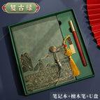 Retro green box (notebook sandalwood pen refill)