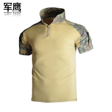2024 Cross-border Supply G2 Tactical Camouflage Military Fan Frog Clothing Short-sleeved Tactical Cotton Men's Training Wear-resistant Scratch-resistant T-shirt