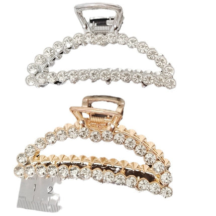 European and American Korean style electroplated rhinestone clip simple women's hairpin hairpin all-match internet celebrity rare medium diamond style hair clip