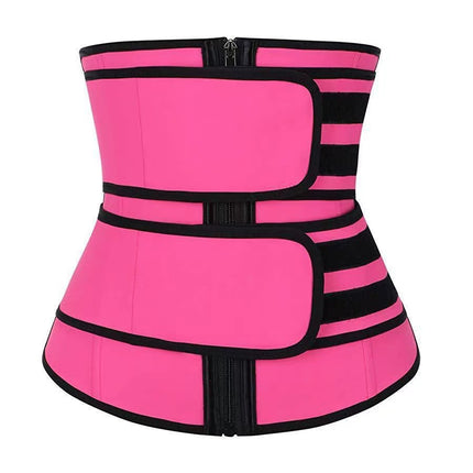 Cross-Border Sweat-Inducing Waist Trainer with Zipper and Snap Buttons, Women's Waist Cincher, Slimming Belt, Sports Waist Shaper