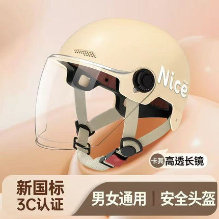 New National Standard 3C Certified Electric Vehicle Helmet for Men and Women, Summer Sun Protection Motorcycle Safety Helmet, Lightweight Half Helmet, Now Available from the Manufacturer