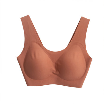 Guo Lian Silk Non-marking Fit Bra Mulberry Silk Non-steel Ring Thin Underwear Beauty Back Underwear plus size