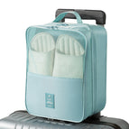 Sky blue large new twill material [can hold about 3-4 pairs of shoes in sizes 36-42]