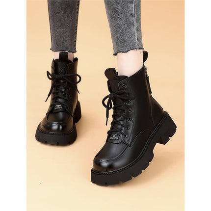 Wool Cold Resistant Snow Boots Women's 2024 Winter New White fleece-lined Thickened Waterproof Cotton Shoes Thick Bottom Slim Look Ankle Boots