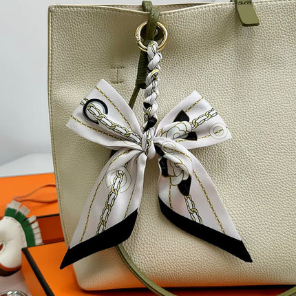 High-grade Handbag Handle Ribbon Bag Handle Handle Accessories Silk Scarf Handbag Tie Bag with Decorative Ribbon Pendant