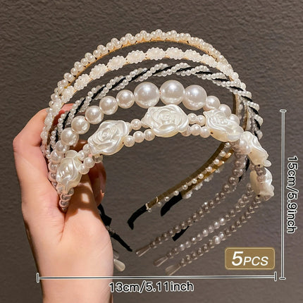 European and American Imitation Pearl Hair Band French Retro Hair Stamp Summer High-end Headband Women's New Super Fairy Hair Accessories