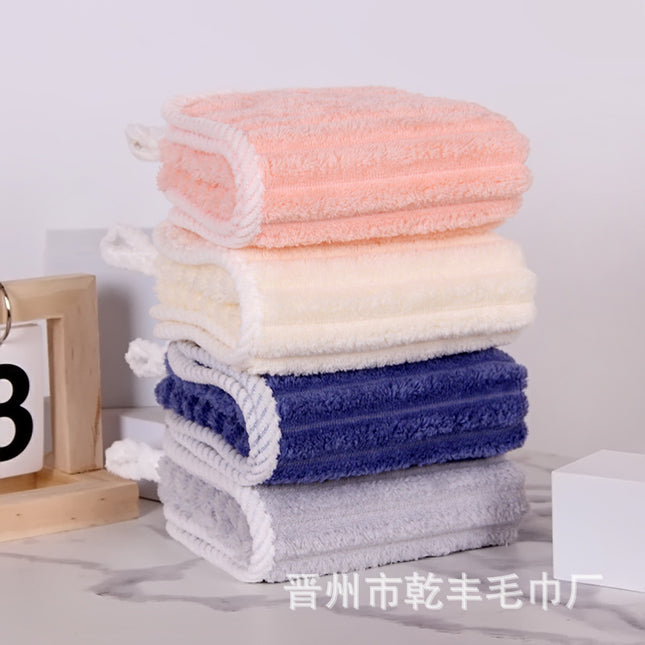 Candy Strip Towel Bath Towel Thickened Coral Velvet Soft Absorbent Lint-Free Household Adult Towel