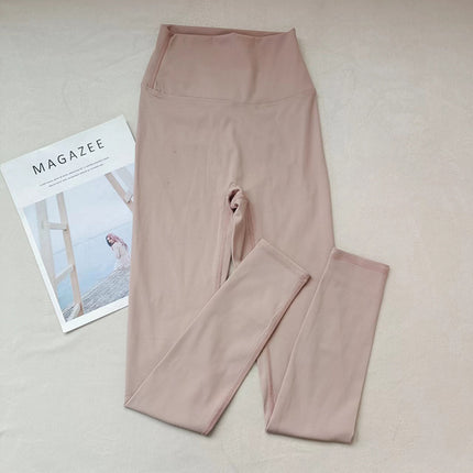 lu same style brushed ~ soft and delicate skin-friendly high waist hip lifting yoga pants fitness ankle-length pants in area T ~
