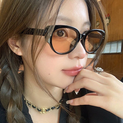 Korean Style Square Small Frame Black Glasses Trendy Men's and Women's Retro All-match Plain Street Photography Student's Flat Mirror Frame with Myopia