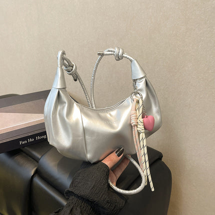 Casual Commuting Dumpling Bag Women's 2025 Summer New Trendy Fashion Shoulder Bag Pleated Relaxed Crossbody Bag