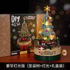 Christmas tree music box + decorative lights