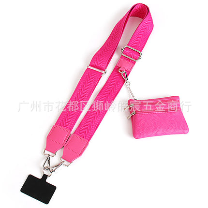 Cross-Border Amazon Mobile Phone Lanyard Strap with Detachable Shoulder Crossbody Shoulder Strap with Detachable Coin Purse
