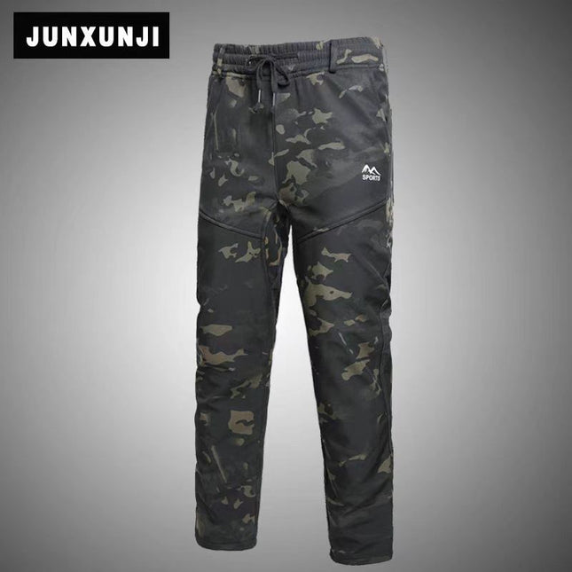 Overalls Men's Suit fleece-lined Thickened Camouflage Jacket Autumn and Winter Labor Protection Clothing Cold-proof Waterproof Wear-resistant Outdoor suit
