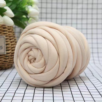 Cross-Border New Product DIY Core-Spun Yarn 3cm Thick Imitation Velvet Yarn Blanket Fabric Strip Yarn Core-Spun Cotton Manufacturer Wholesale