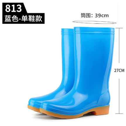Four-Season High-Top Women's Rain Boots, Canteen Cleaning Waterproof Shoes, Bathroom Rubber Shoes, Labor Protection Rain Boots, Mother's Work Boots, Water Boots