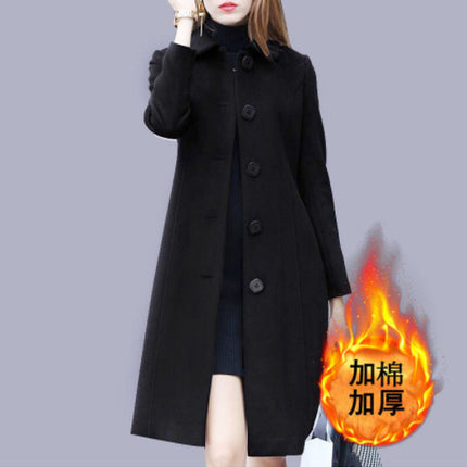 Woolen Coat Women's Mid-length British-style 2024 Spring New Slim-fit Woolen Coat Women's Slim-fit Woolen Suit