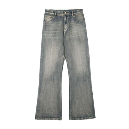 JIAMU spring bamboo pattern American retro baggy jeans black gray jeans men's micro-neutral sag