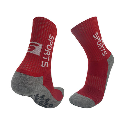 Mid-Calf Professional Sports Socks, Non-Slip, Breathable, Sweat-Absorbent, Fresh Style, Football Socks, Running Casual Towel-Soled Badminton Socks