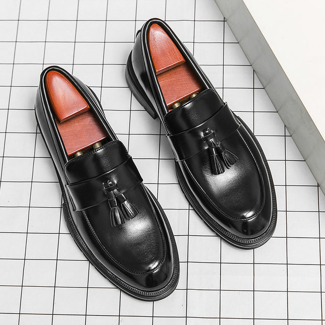 Men's shoes cross-border 46 plus size new leather shoes fashion men's business formal shoes fashion set foot loafers wholesale