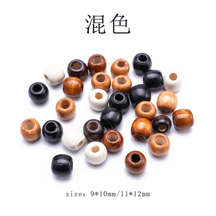 Natural Wooden Beads, Round Abacus Beads, Large Hole Beads, Loose Beads, Handmade DIY Jewelry, Mobile Phone Chain Accessories, Beading Accessories