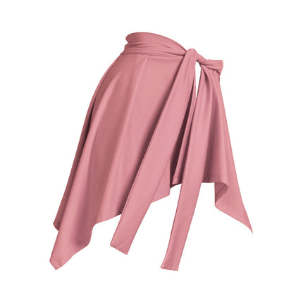 Yoga Hip Covering Skirt Sports Fart Covering Curtain Quick-drying Fitness Skirt Shawl Running Lace-up Anti-light Skirt