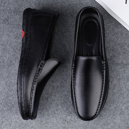 Live Broadcast Explosions Doug Shoes Men's Genuine Leather Cowhide Cross-border High-end Casual Dad Shoes Middle-aged Slip-on Loafers Men