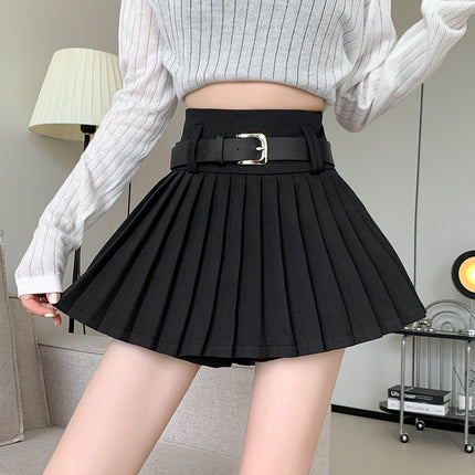 Pleated Skirt for Women 2026 Summer New Style High-Temperature Pressed Pleated Umbrella Skirt High-Waisted Slimming Black Half Skirt Elegant Commuter Skirt