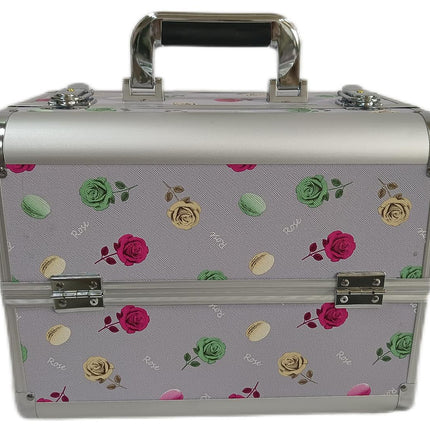 Manufacturer's Ready-Made Wholesale and Retail Professional Makeup Box, Beauty and Manicure Box, Double-Layer Large-Capacity Portable Makeup Box