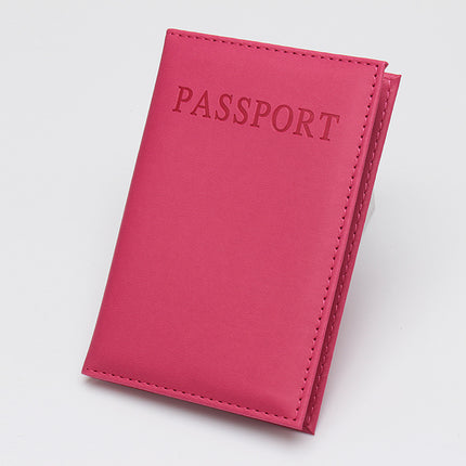 Leather Passport Cover, Passport Bag, Logo Wholesale, English Pu Leather Passport Holder, Amazon Cross-Border Card Holder