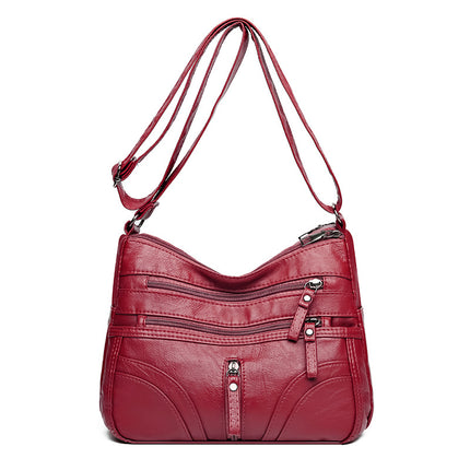 New Cross-Border Foreign Trade Bags, Versatile Women's Bags, Crossbody Bags, Fashionable Soft Leather Texture, Large-Capacity Shoulder Bags, Mother Bags