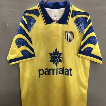 96 German Away 2010 German Away 9597 Yellow Blue Parma Retro Version Football Uniform Top Jersey