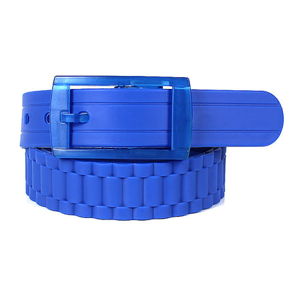 Silicone Belt Candy Color Fashionable Men's and Women's Belt Factory Security Inspection Belt Adjustable One-Piece Drop Shipping Cross-Border