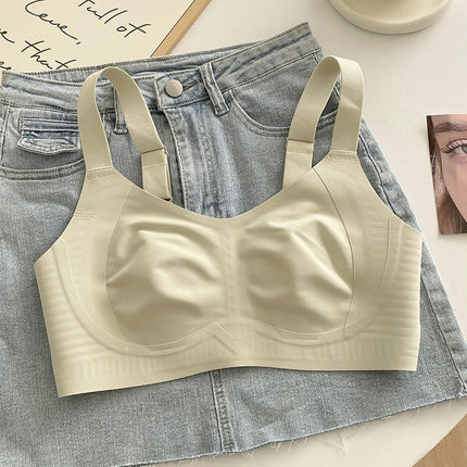 Rabbit Ear Cup Traceless Litching Underwear Summer Thin Large Chest Small Parammary Anti-sagging plus size Soft Support Bra
