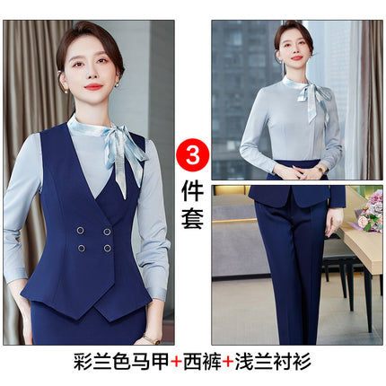 Suit Vest Women's suit High-end Sense Short Slim-fit Professional Hotel Bank Dress Overalls Vest